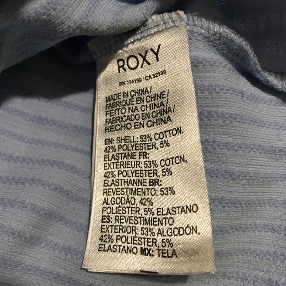 NWOT Roxy Purple Cotton Blend Rib Knit Tank Top L Cropped - Picture 6 of 6